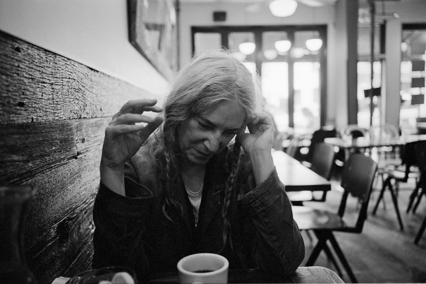 Patti Smith at her local coffee shop in SoHo, Sept. 11, 2019. (Andre D. Wagner/The New York Times)