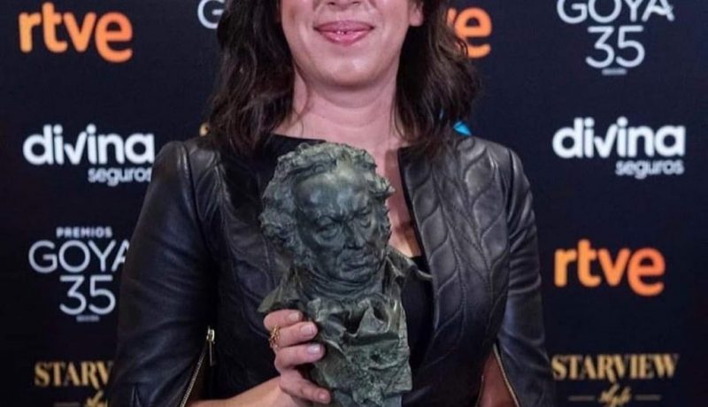 Daniela Cajías con Goya