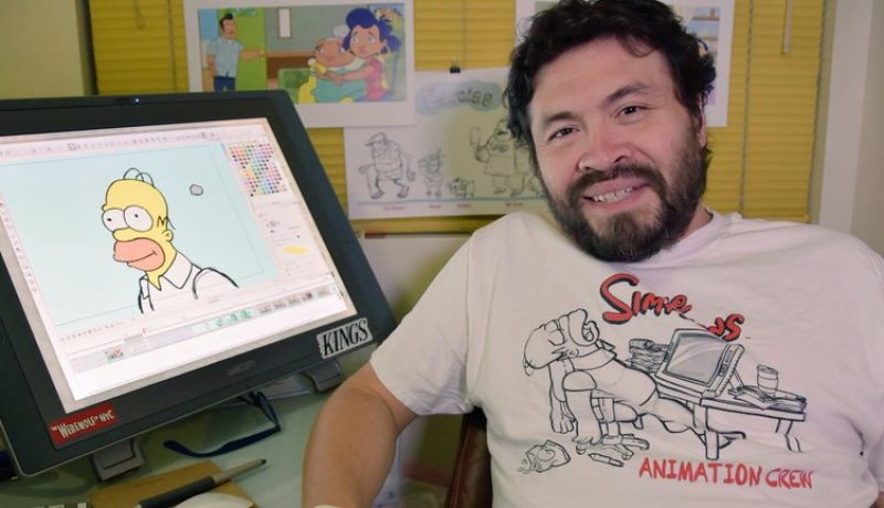 Dibujante salvadoreño los simpson