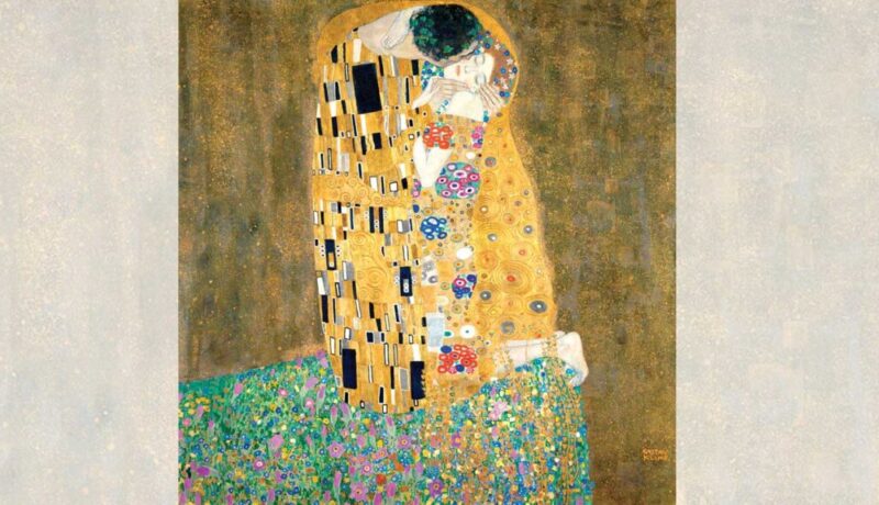 Klimt beso pintura