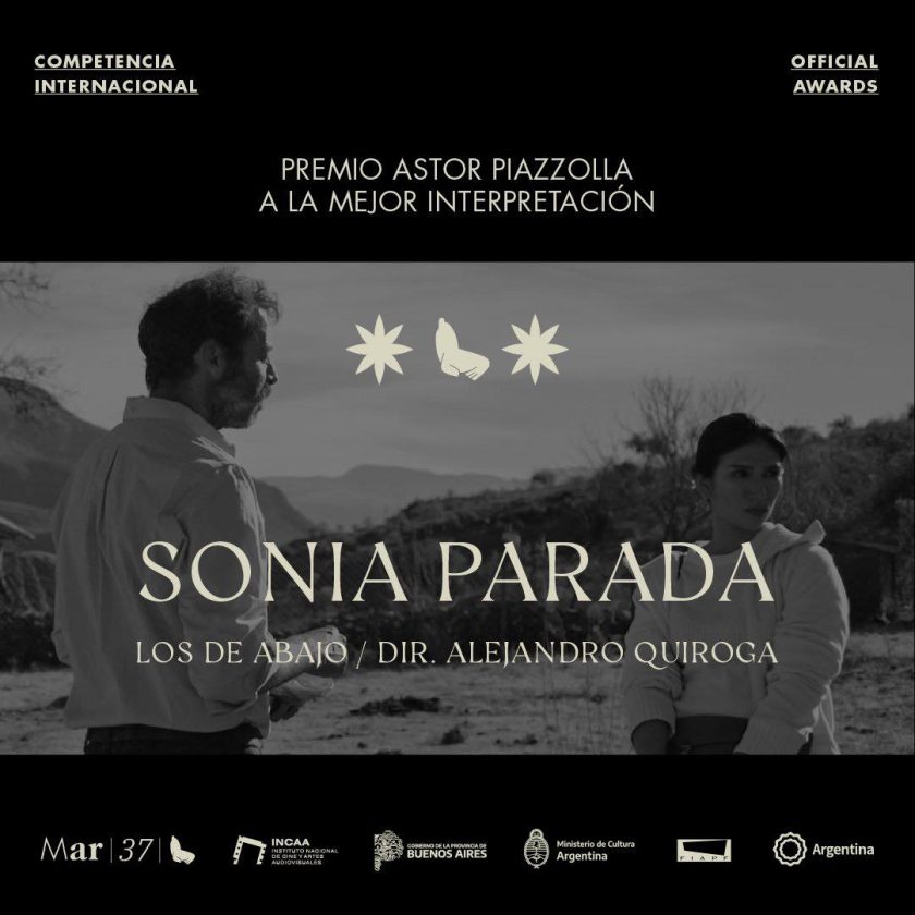 Los de abajo premio actriz Mar del Plata