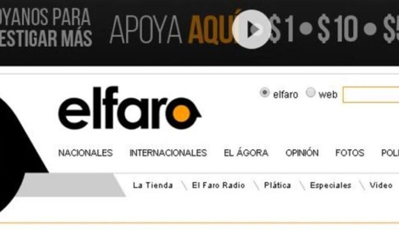 El Faro captura pagina