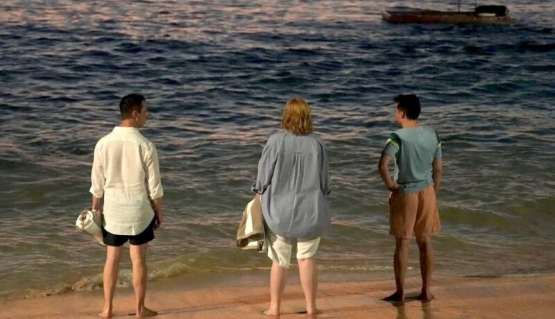 Succession hermanos en playa