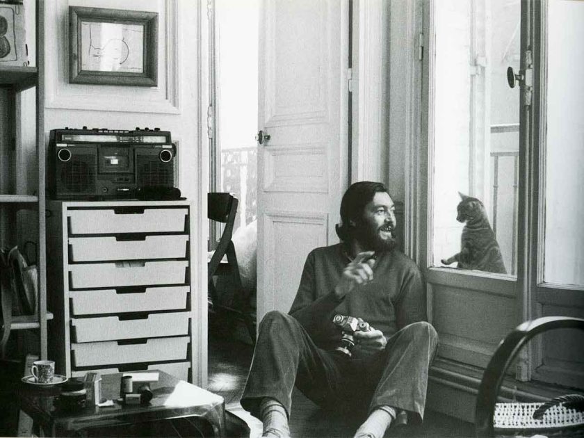 Cortazar con gato