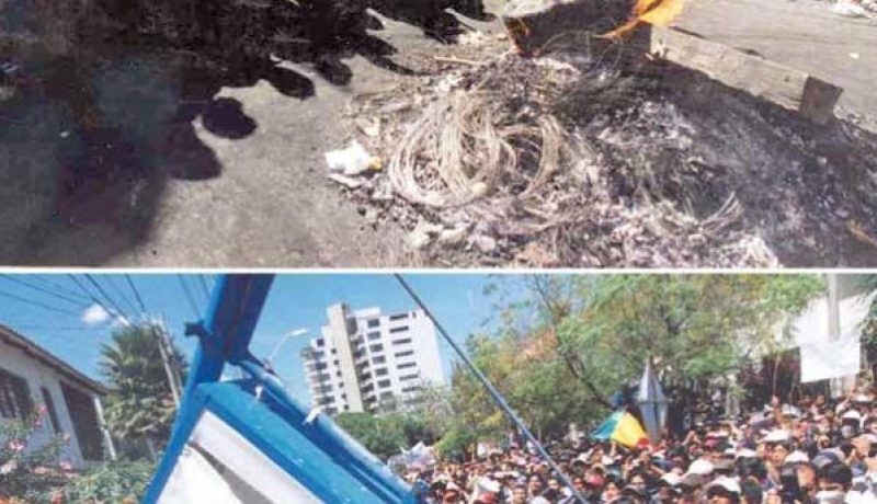 Guerra del agua dos fotos