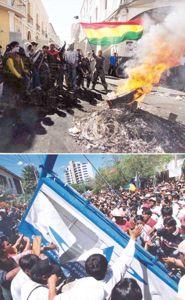 Guerra del agua dos fotos