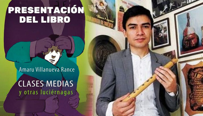 Amaru Villanueva y libro